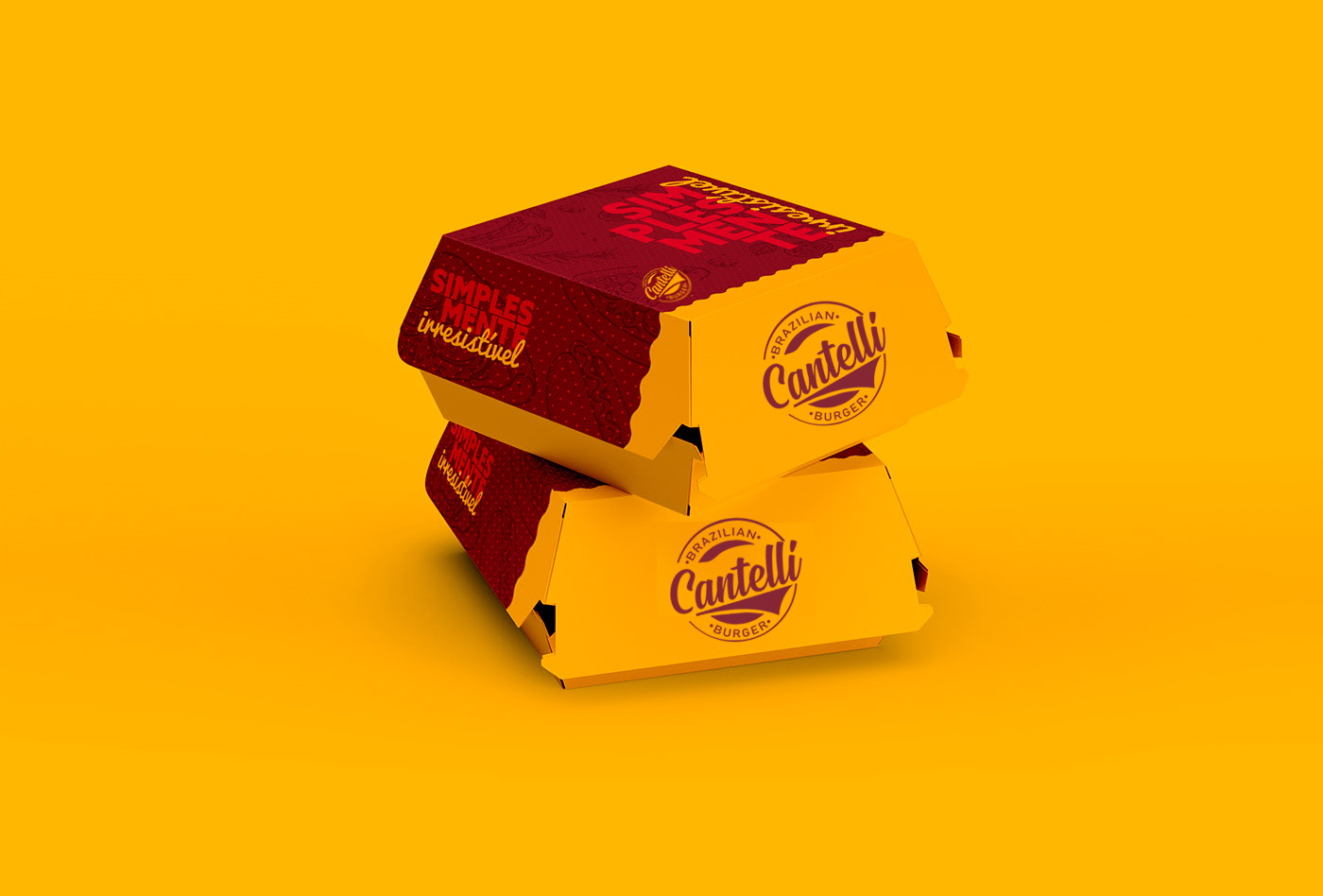 Embalagens originais do Cantelli Burger